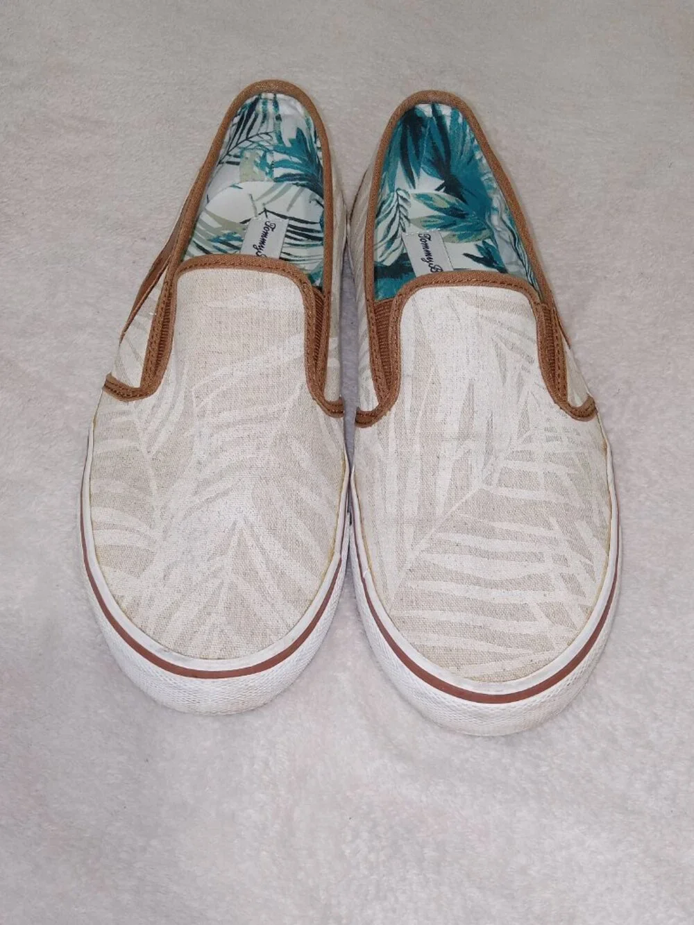 Tommy Bahama Pacific Ridge Slip On Shoes Men's Size 10 Natural/Tan Tropical